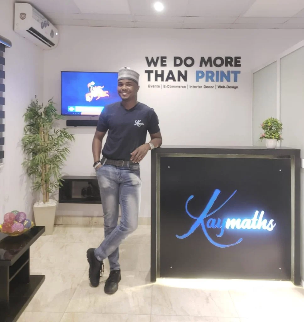 Kayode Onasanya in the Kaymaths Media office